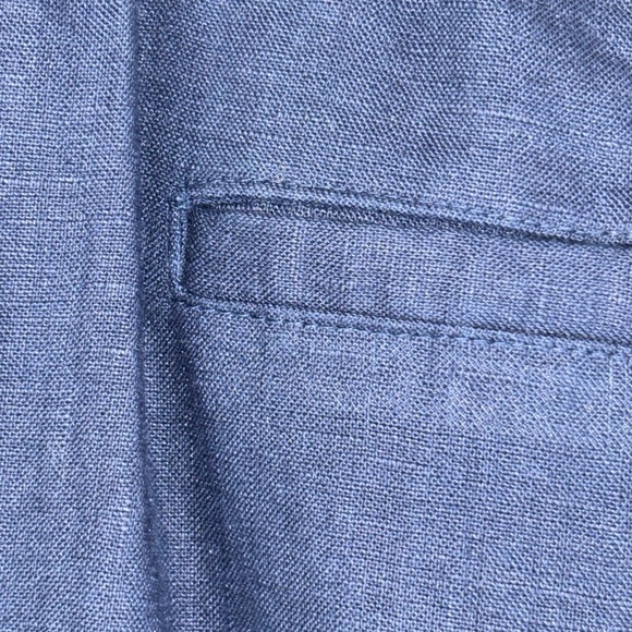 CHARTER CLUB Linen Wide Leg Pants NEW Navy Blue Pull On Stretch Plus Size 1X - Picture 10 of 16